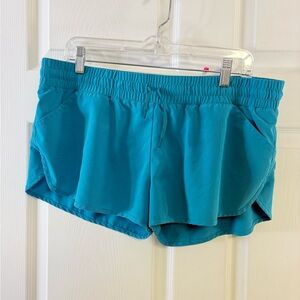 Lorna Jane Women’s Teal Athletic Shorts with Elastic Waistband
